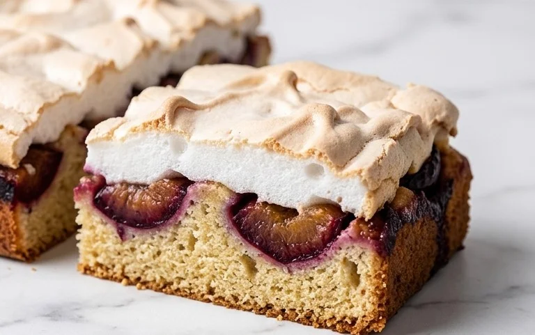 Polnischer Zwetschgenkuchen mit Baiser vom Blech
