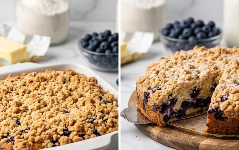 Heidelbeerkuchen mit Streuseln: Sommerlicher Genuss