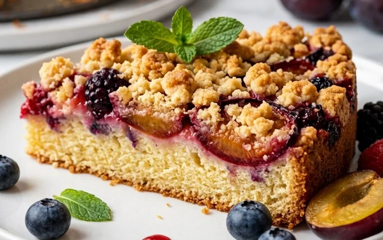 Saftiger Streuselkuchen mit Obst